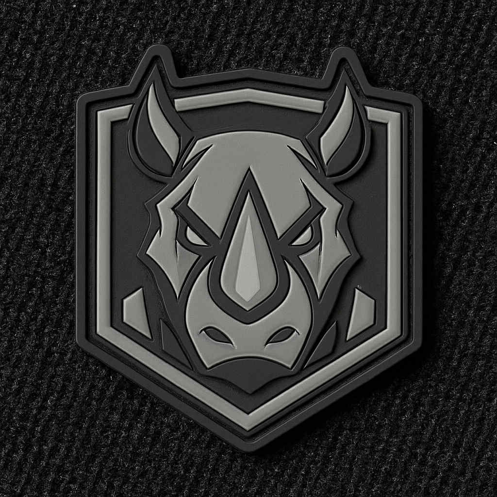 Rhino Head Velcro patch